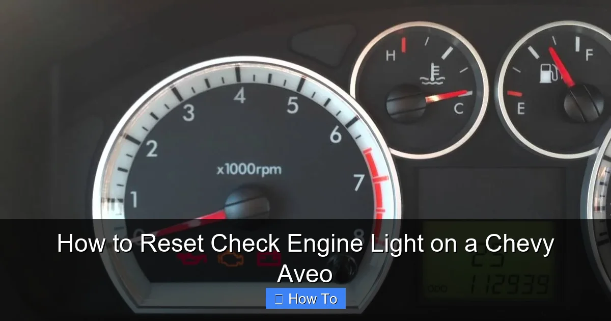 How to Reset Check Engine Light on a Chevy Aveo