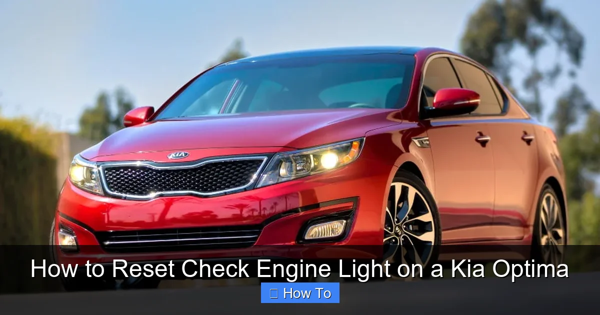 How to Reset Check Engine Light on a Kia Optima