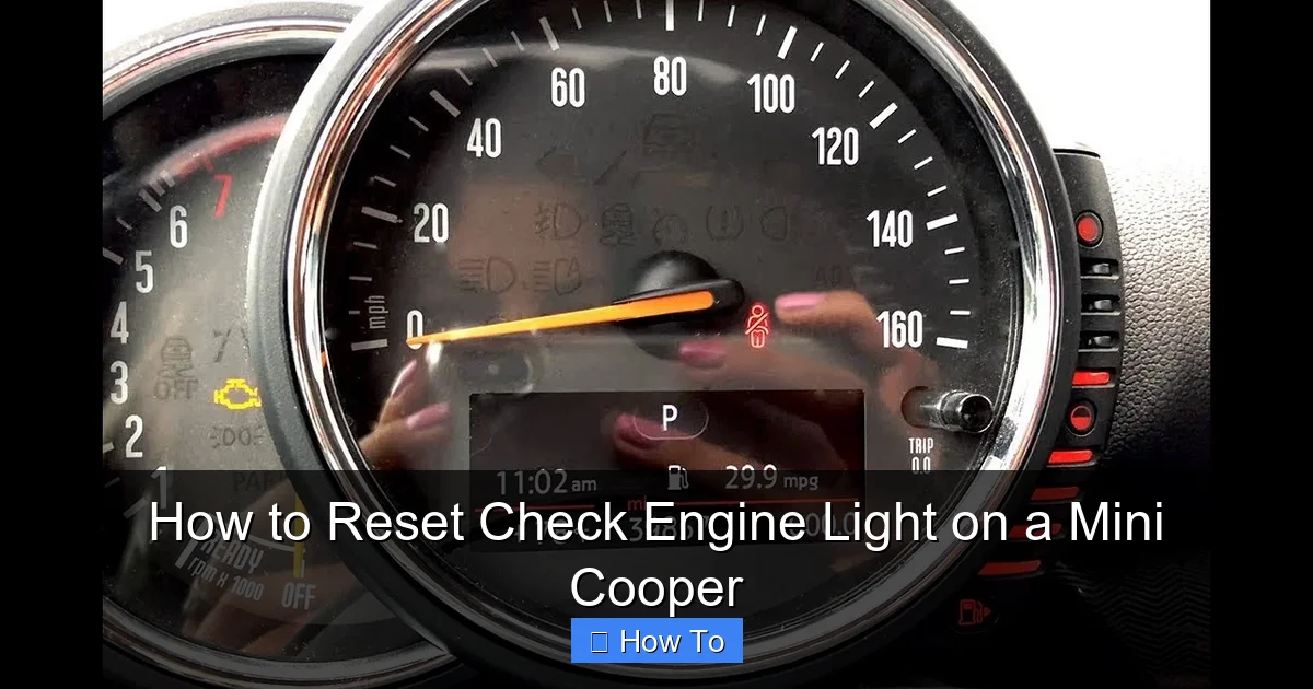 How to Reset Check Engine Light on a Mini Cooper