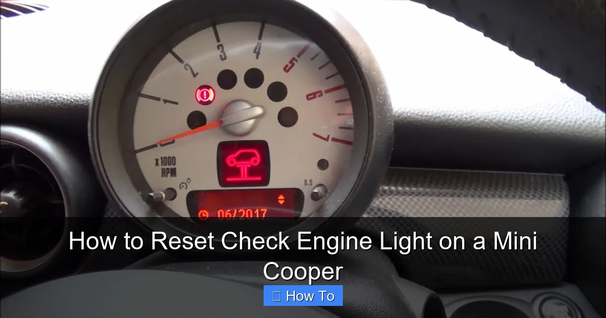 How to Reset Check Engine Light on a Mini Cooper