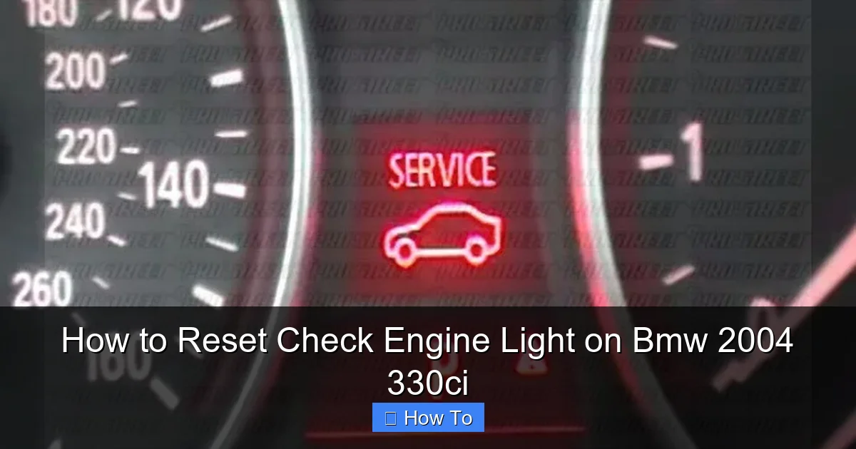 How to Reset Check Engine Light on Bmw 2004 330ci
