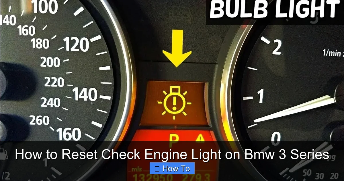 How to Reset Check Engine Light on Bmw 3 Series