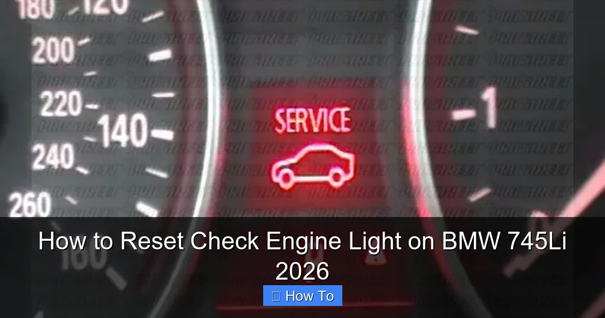 How to Reset Check Engine Light on BMW 745Li 2026