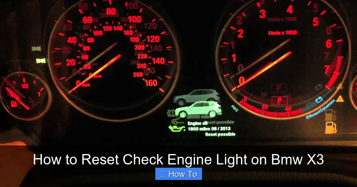 How to Reset Check Engine Light on Bmw X3