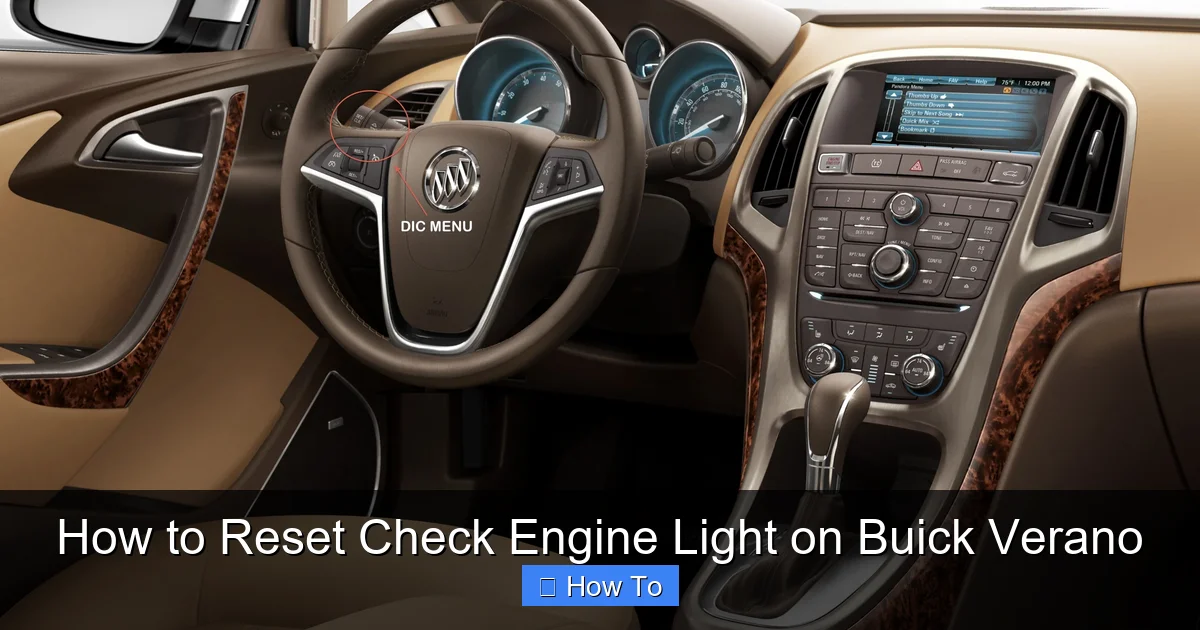 How to Reset Check Engine Light on Buick Verano