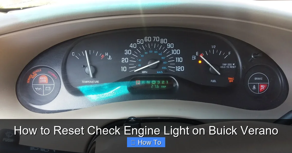 How to Reset Check Engine Light on Buick Verano