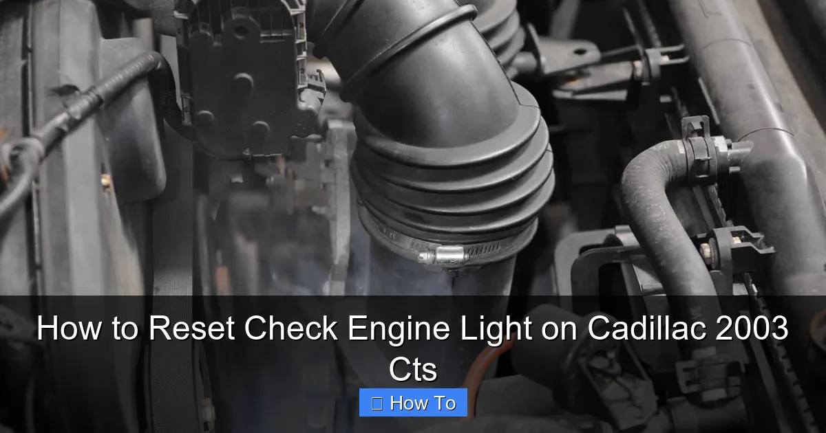 How to Reset Check Engine Light on Cadillac 2003 Cts