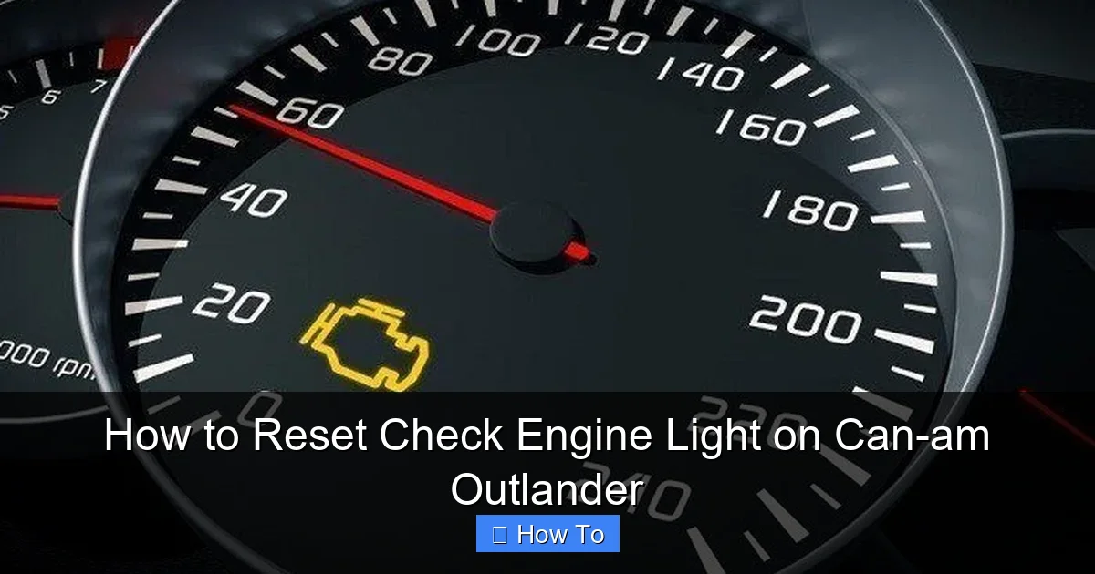 How to Reset Check Engine Light on Can-am Outlander