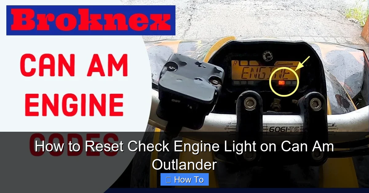 How to Reset Check Engine Light on Can Am Outlander