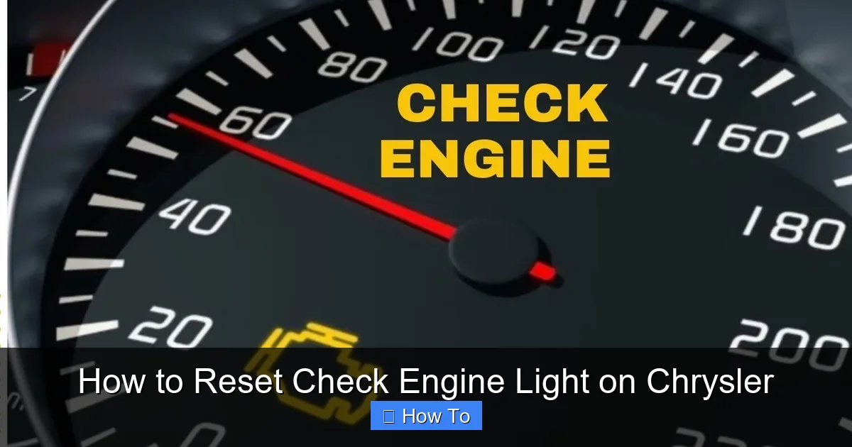 How to Reset Check Engine Light on Chrysler