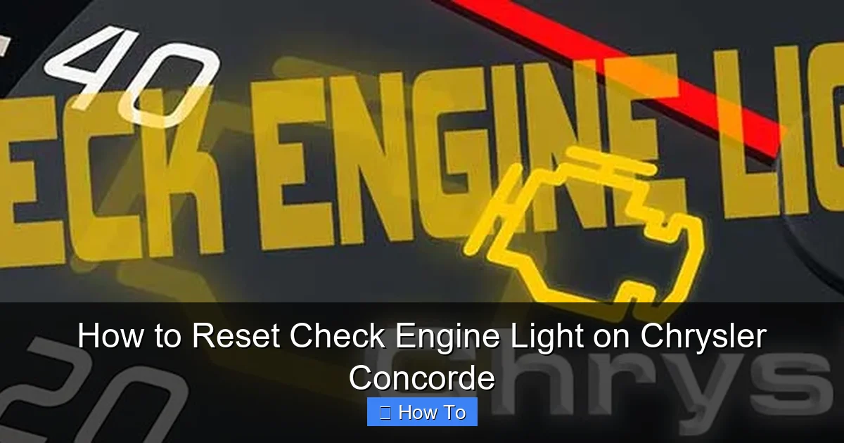 How to Reset Check Engine Light on Chrysler Concorde