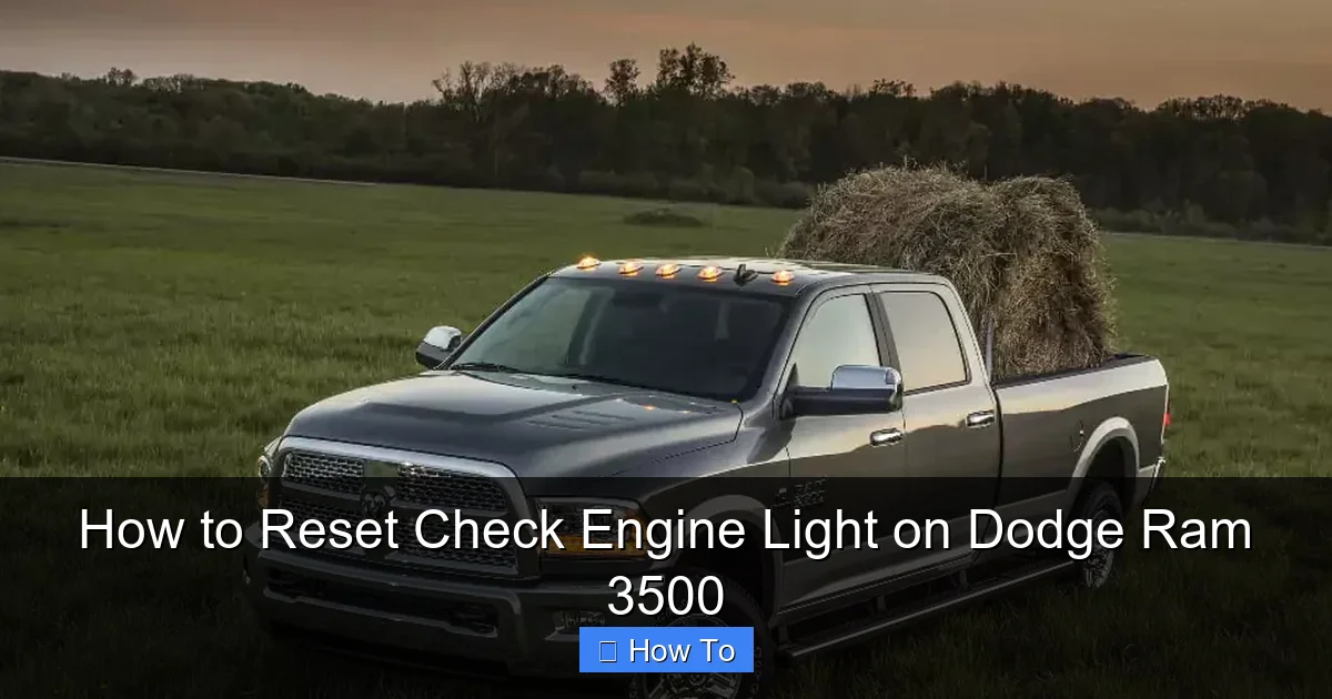 How to Reset Check Engine Light on Dodge Ram 3500