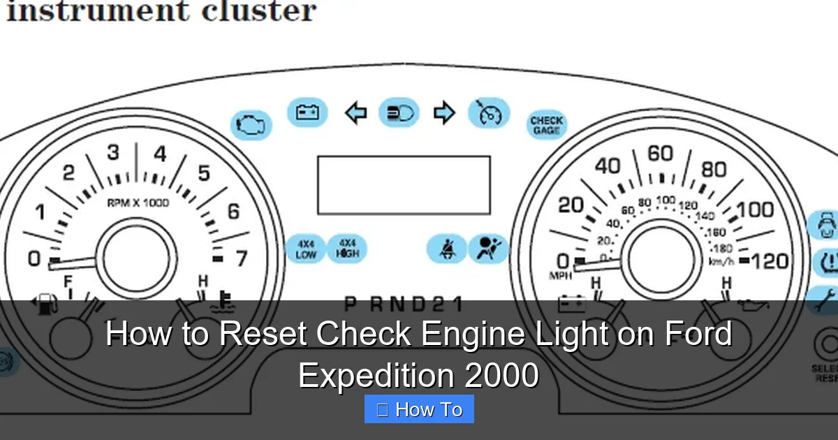How to Reset Check Engine Light on Ford Expedition 2000