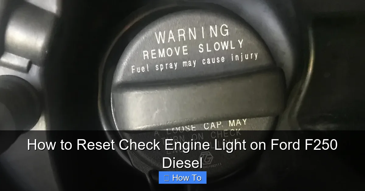 How to Reset Check Engine Light on Ford F250 Diesel