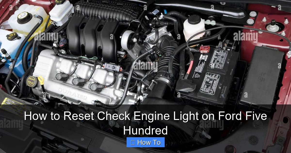 How to Reset Check Engine Light on Ford Five Hundred