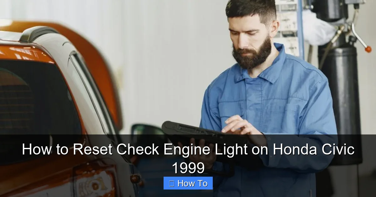 How to Reset Check Engine Light on Honda Civic 1999