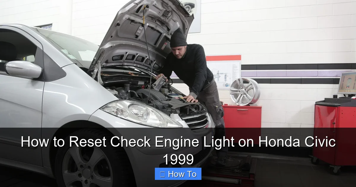 How to Reset Check Engine Light on Honda Civic 1999