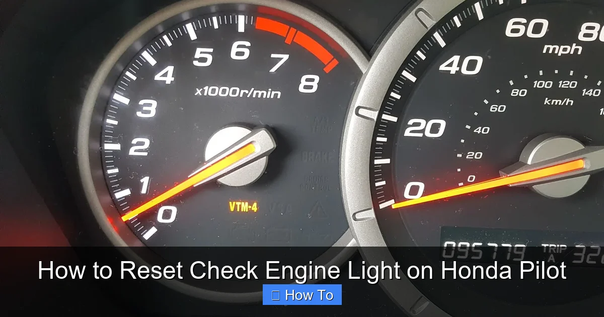 How to Reset Check Engine Light on Honda Pilot