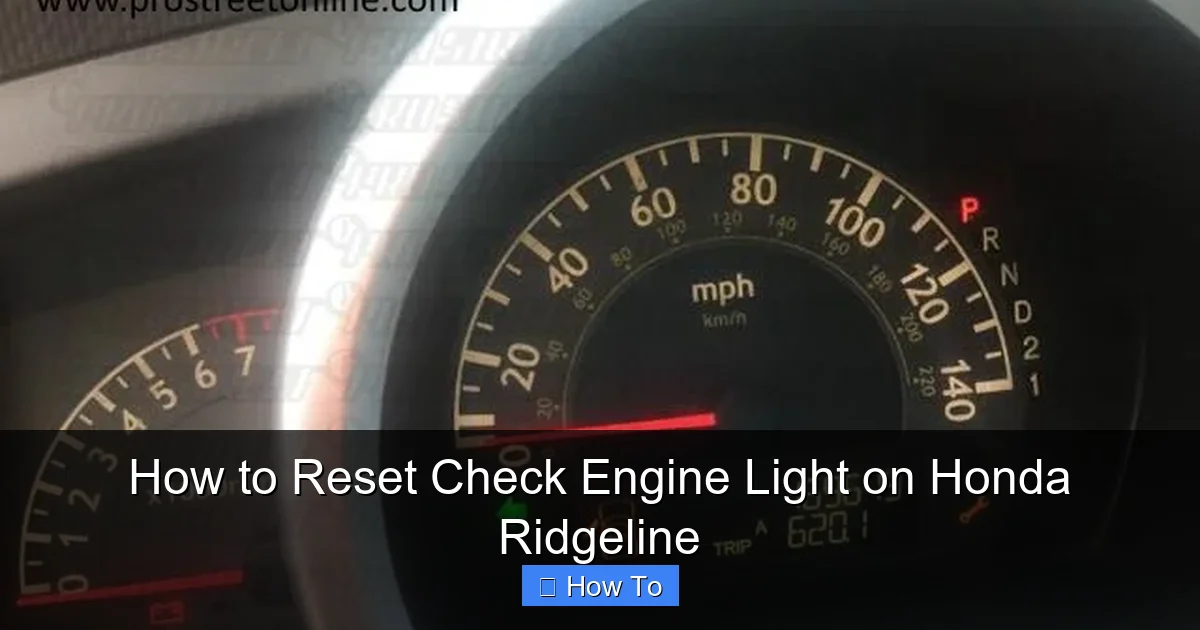 How to Reset Check Engine Light on Honda Ridgeline