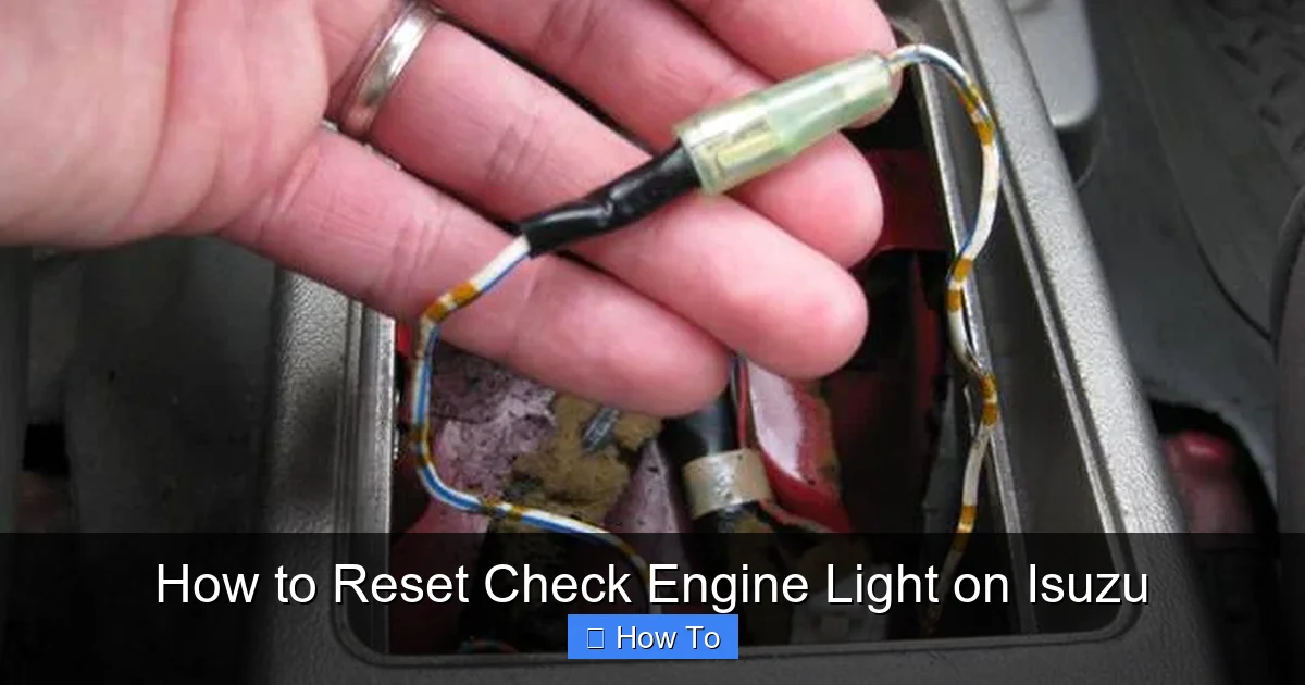 How to Reset Check Engine Light on Isuzu