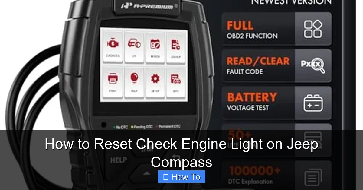 How to Reset Check Engine Light on Jeep Compass