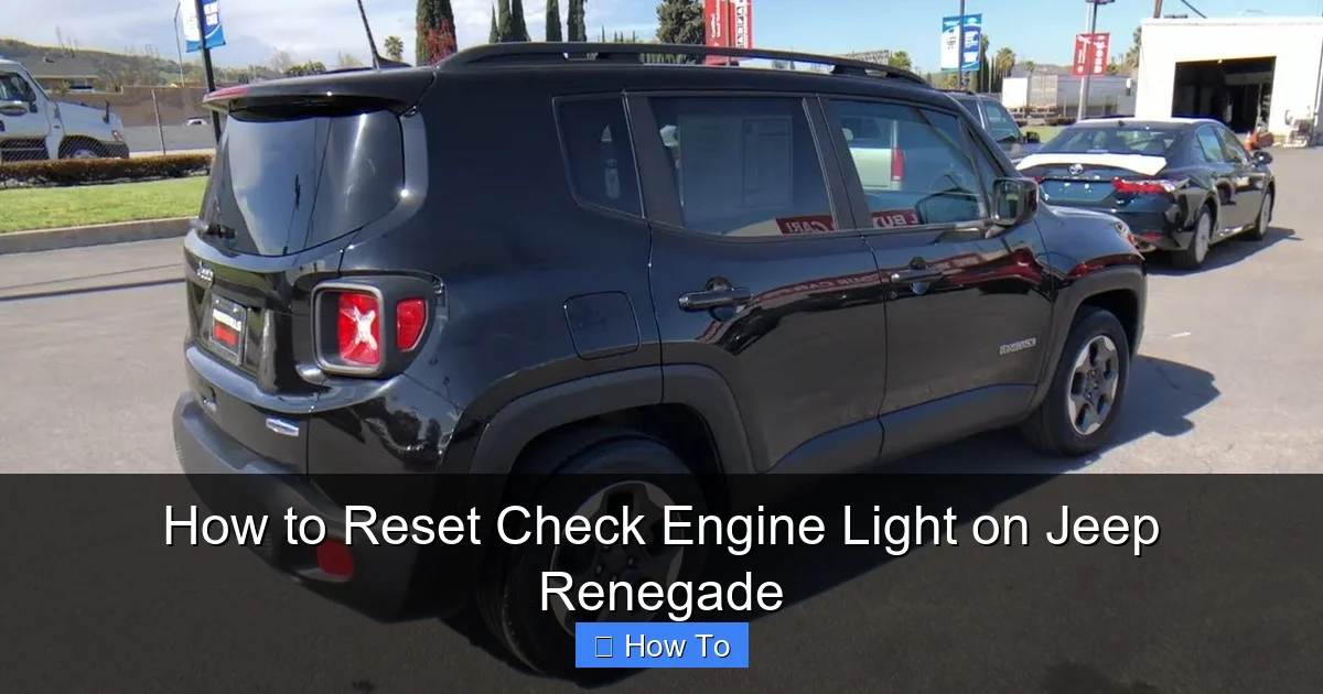 How to Reset Check Engine Light on Jeep Renegade