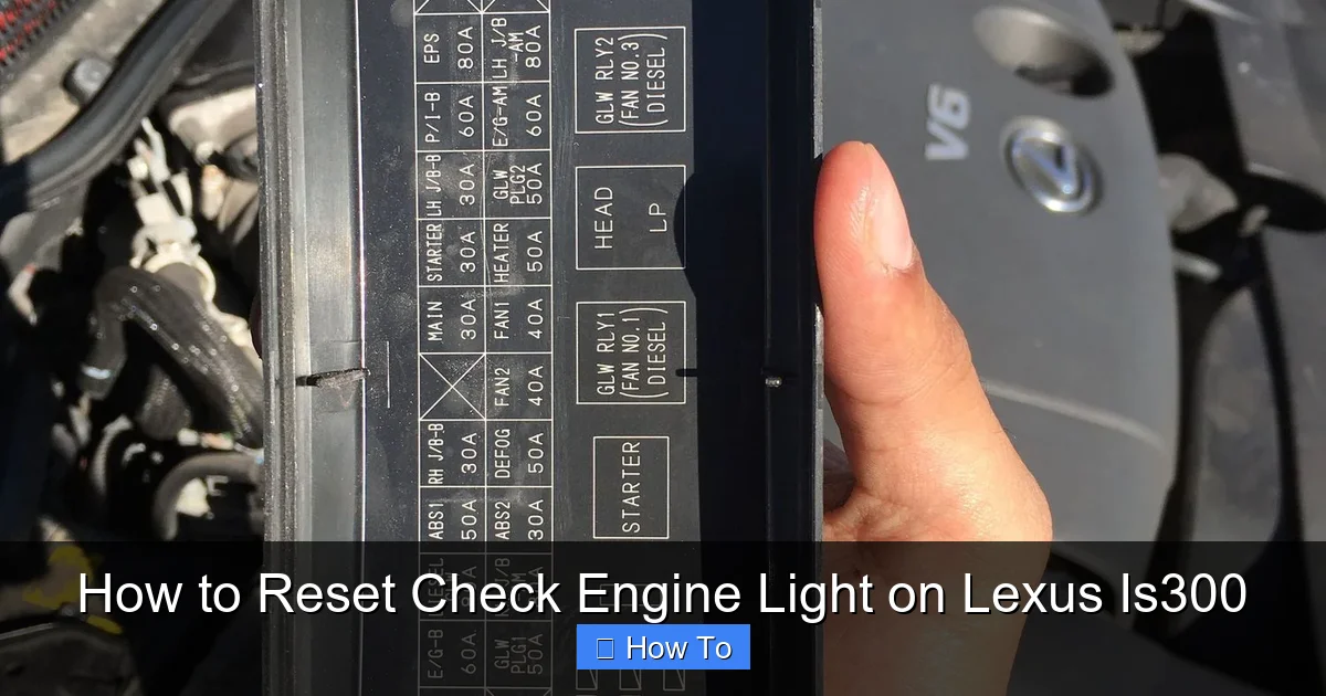 How to Reset Check Engine Light on Lexus Is300