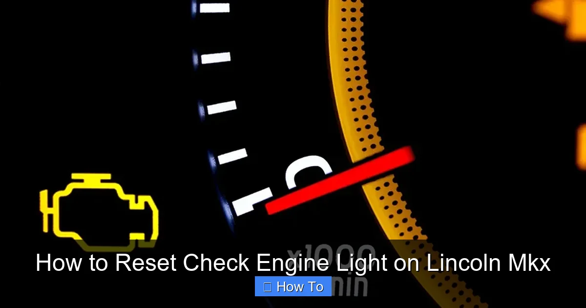 How to Reset Check Engine Light on Lincoln Mkx