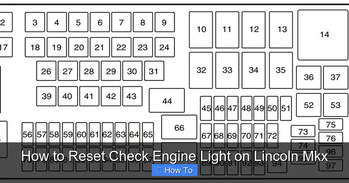 How to Reset Check Engine Light on Lincoln Mkx