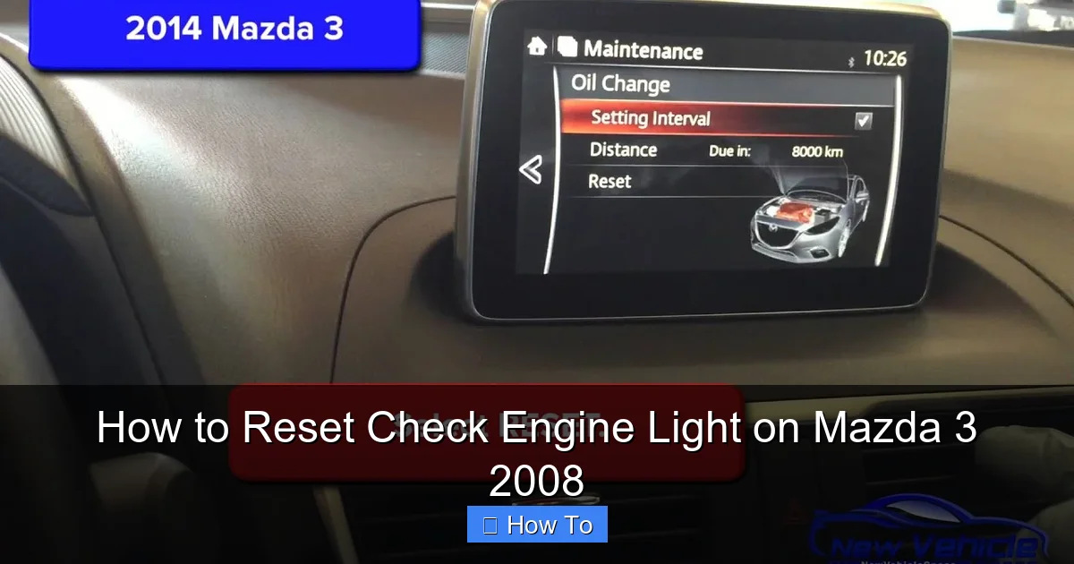 How to Reset Check Engine Light on Mazda 3 2008