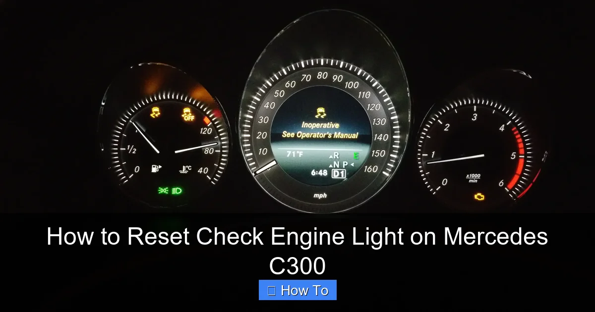 How to Reset Check Engine Light on Mercedes C300