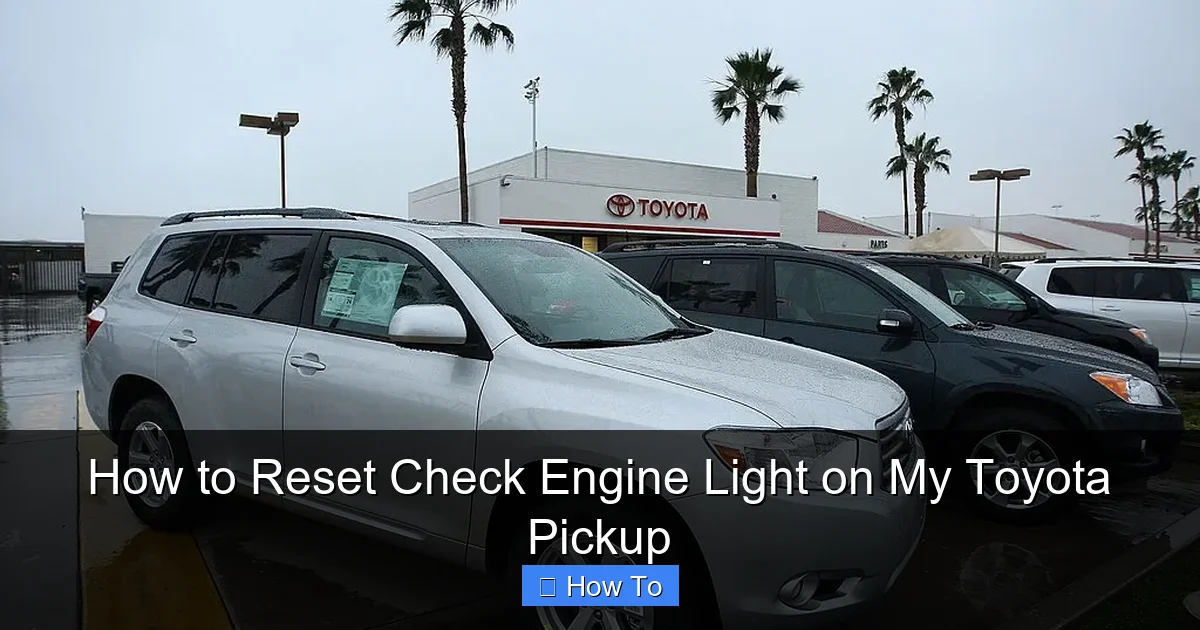 How to Reset Check Engine Light on My Toyota Pickup