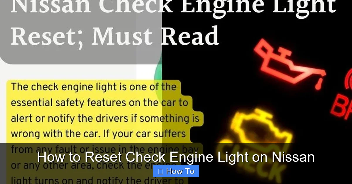 How to Reset Check Engine Light on Nissan