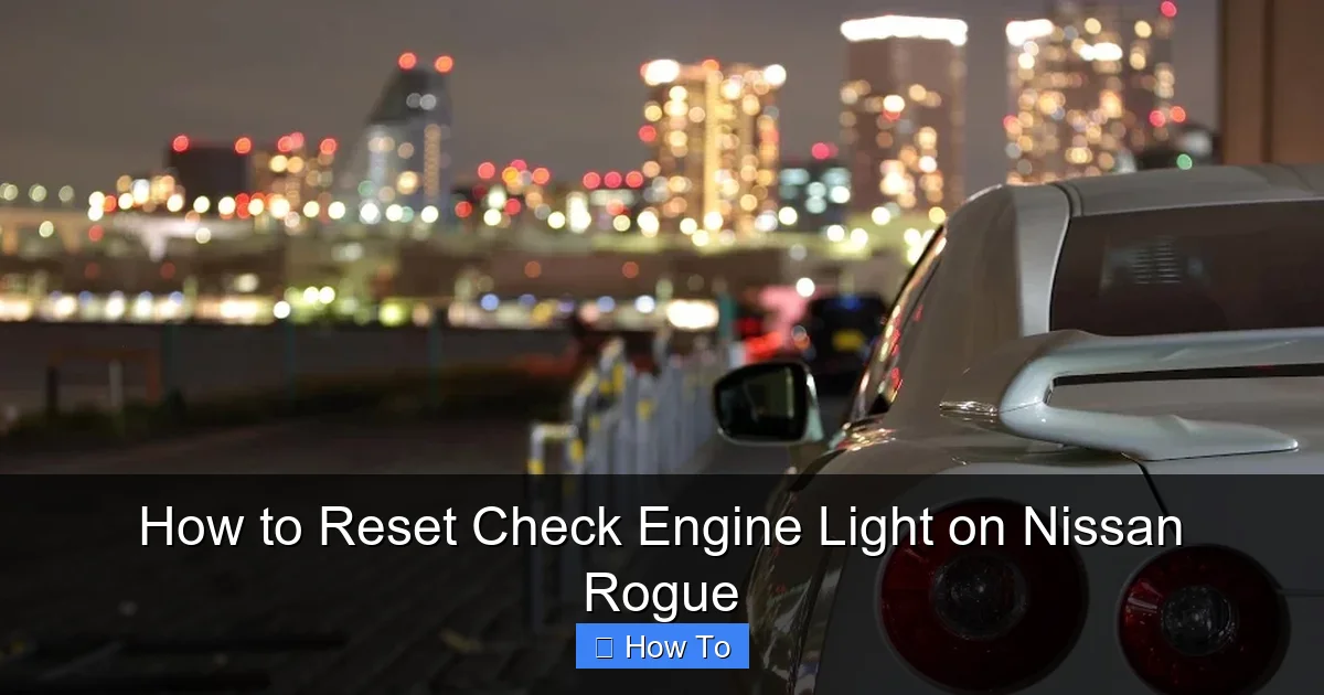 How to Reset Check Engine Light on Nissan Rogue