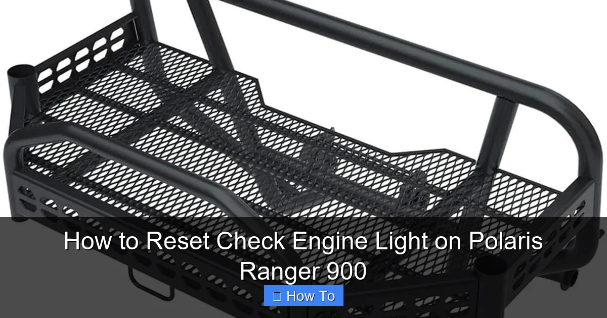 How to Reset Check Engine Light on Polaris Ranger 900