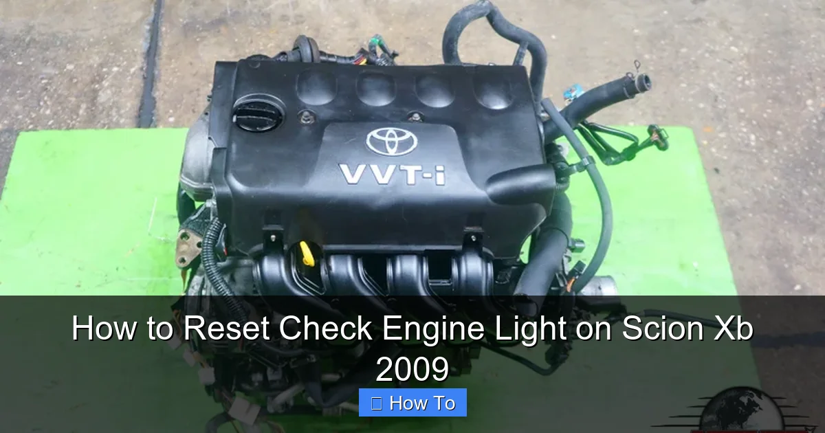 How to Reset Check Engine Light on Scion Xb 2009