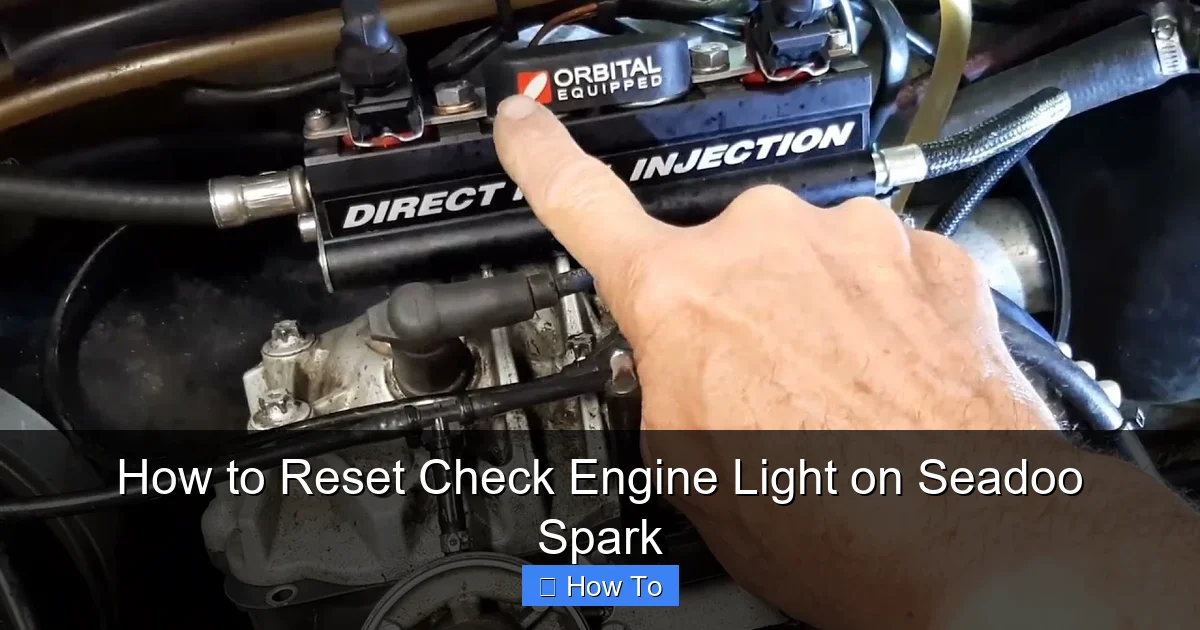 How to Reset Check Engine Light on Seadoo Spark