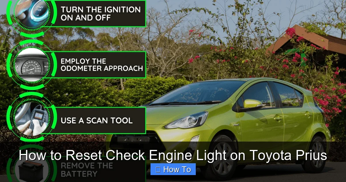 How to Reset Check Engine Light on Toyota Prius