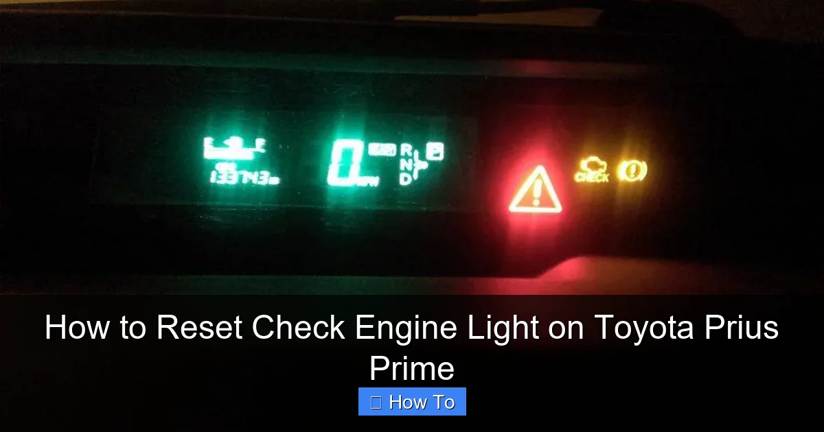 How to Reset Check Engine Light on Toyota Prius Prime