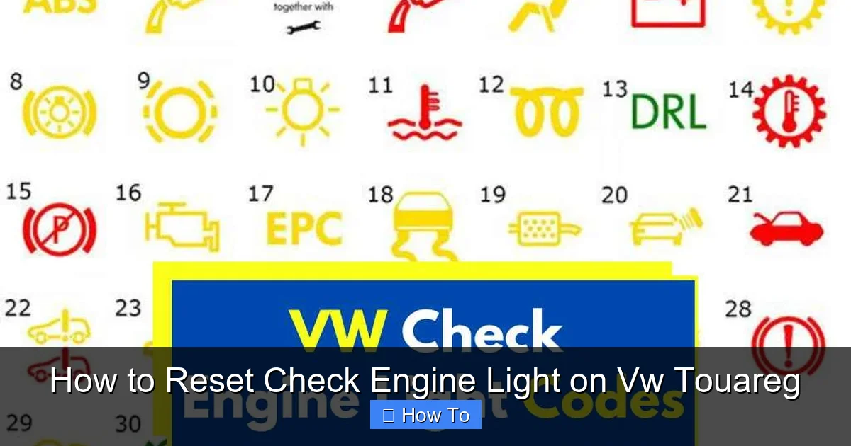 How to Reset Check Engine Light on Vw Touareg