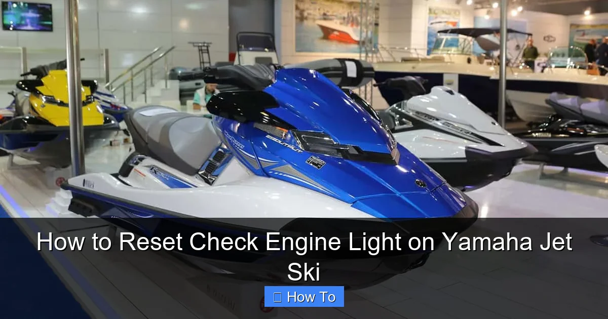 How to Reset Check Engine Light on Yamaha Jet Ski