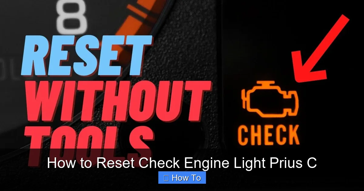 How to Reset Check Engine Light Prius C