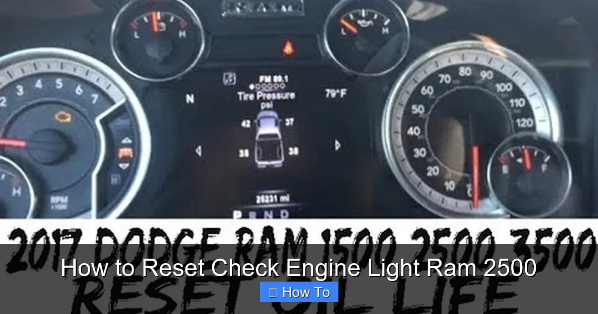 How to Reset Check Engine Light Ram 2500