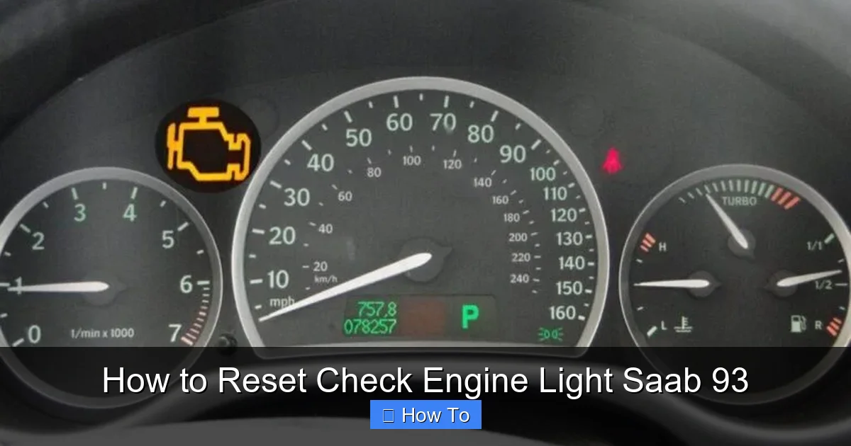 How to Reset Check Engine Light Saab 93