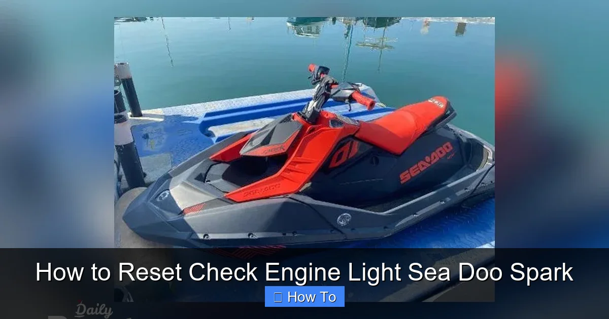 How to Reset Check Engine Light Sea Doo Spark
