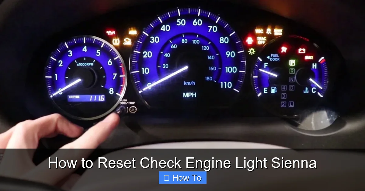 How to Reset Check Engine Light Sienna