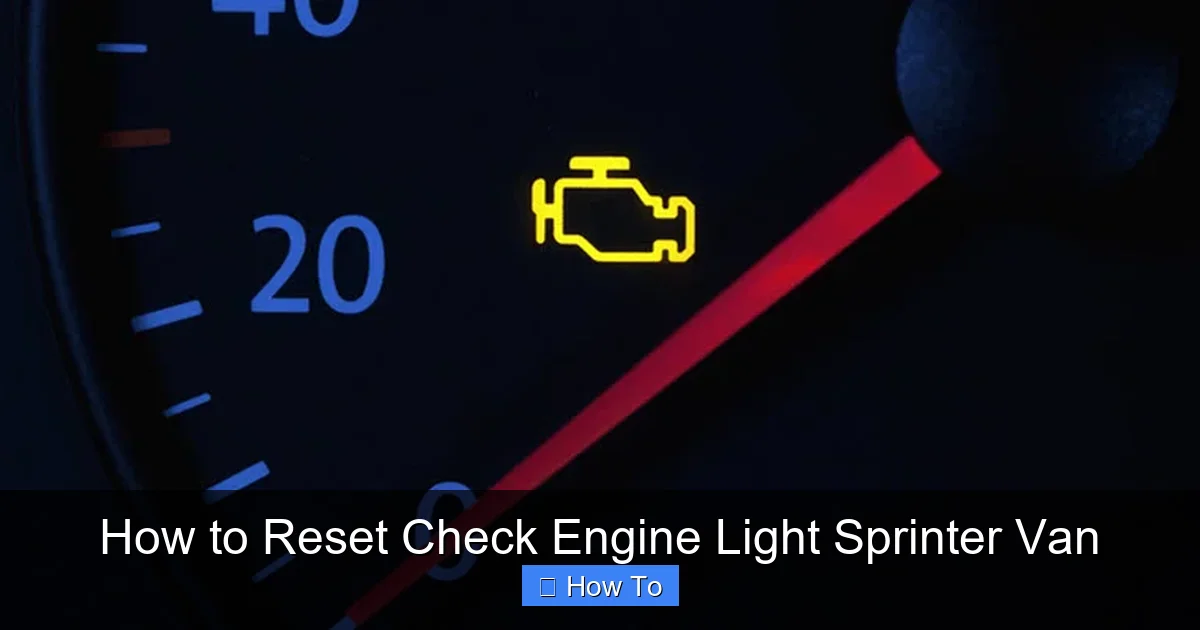 How to Reset Check Engine Light Sprinter Van