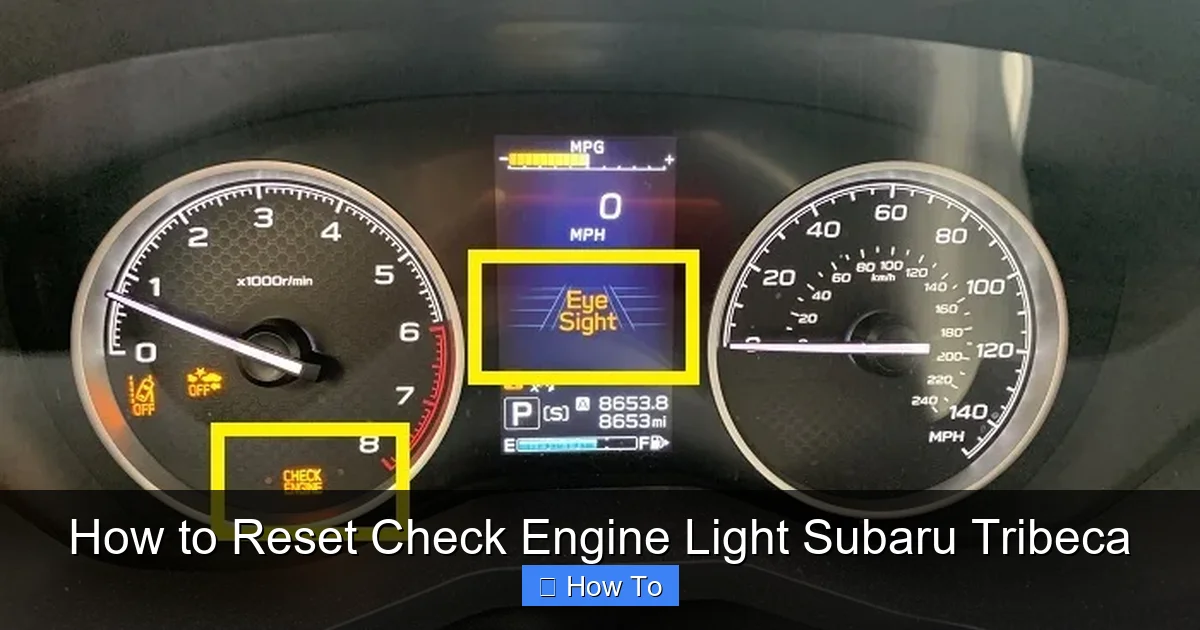 How to Reset Check Engine Light Subaru Tribeca