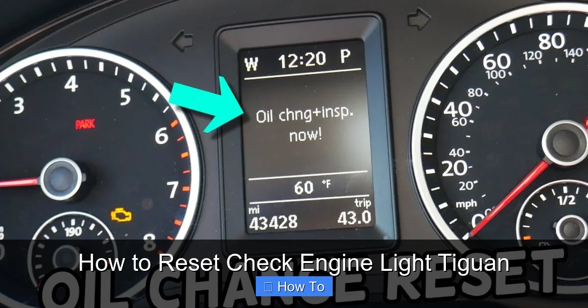 How to Reset Check Engine Light Tiguan