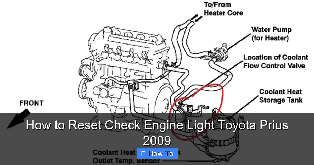 How to Reset Check Engine Light Toyota Prius 2009